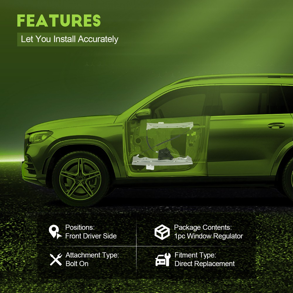 Fits 2011-2014 Chrysler 200 Front Left Side window Regulator wo/Motor