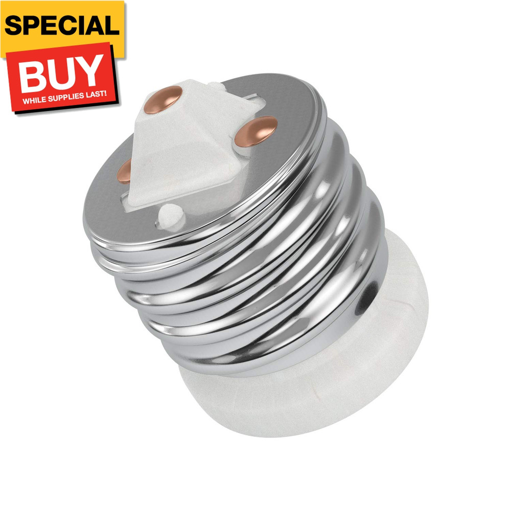 E39 to E26 Socket Converter, Ceramic Mogul E39 to Standard Medium E26 Light Bulb