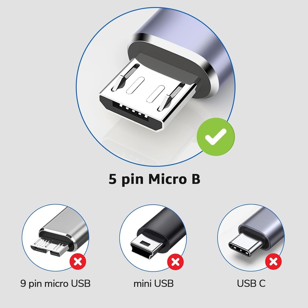 USB C to Micro Cable 3FT Type C Adapter