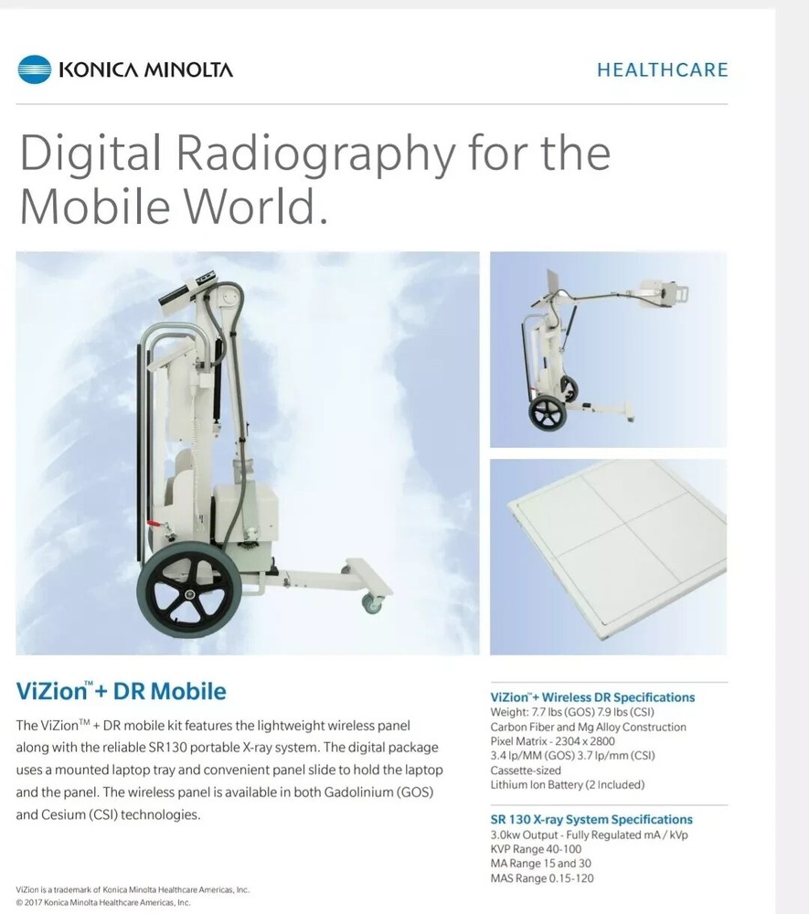 mobile digital ray machine minxray