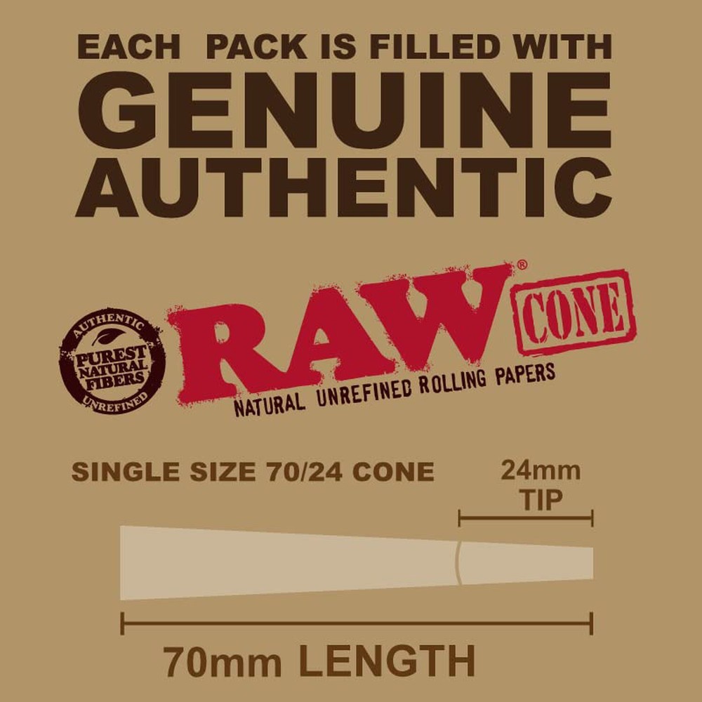 RAW Cones Single Size 70/24 Dogwalker - 100 Pack