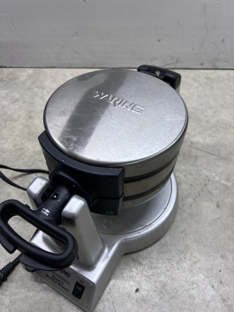 WARING PRO Professional Double Belgian Waffle Maker | WMK600 | Grey | TESTED