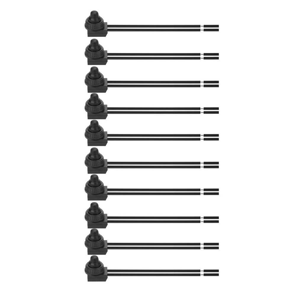 10 Pieces Waterproof Push Button Switch 4.5" Cord for IP67 LED Light Motorcycle