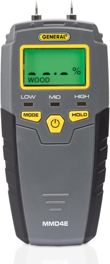 MMD4E Digital Moisture Meter, Water Leak Detector, Moisture Tester, Pin Type