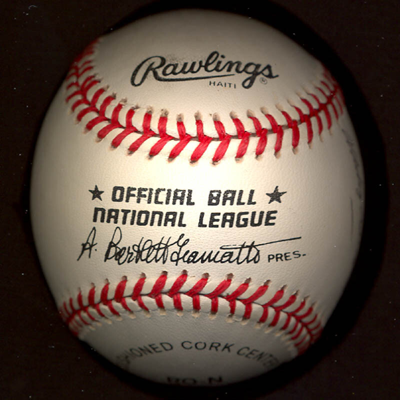 WHITEY LOCKMAN - INSCRIBED BASEBALL SIGNED 10/02/1988
