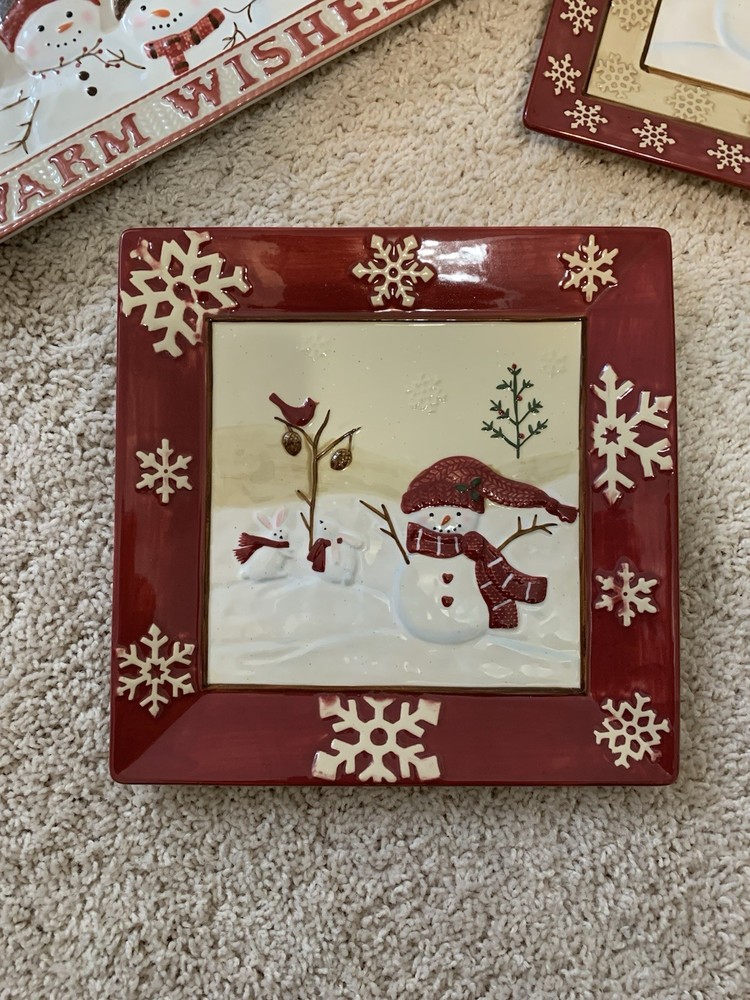 3 Beautiful Christmas Plates For Decor Or Use