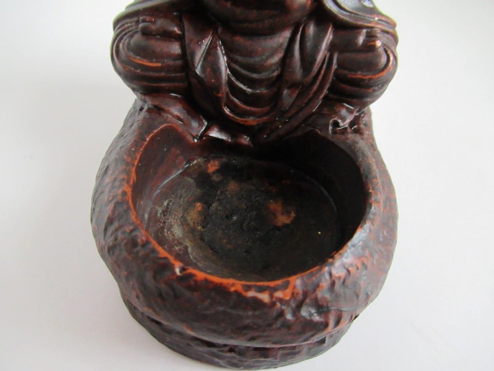 Stone Buddha Incense Burner Figure