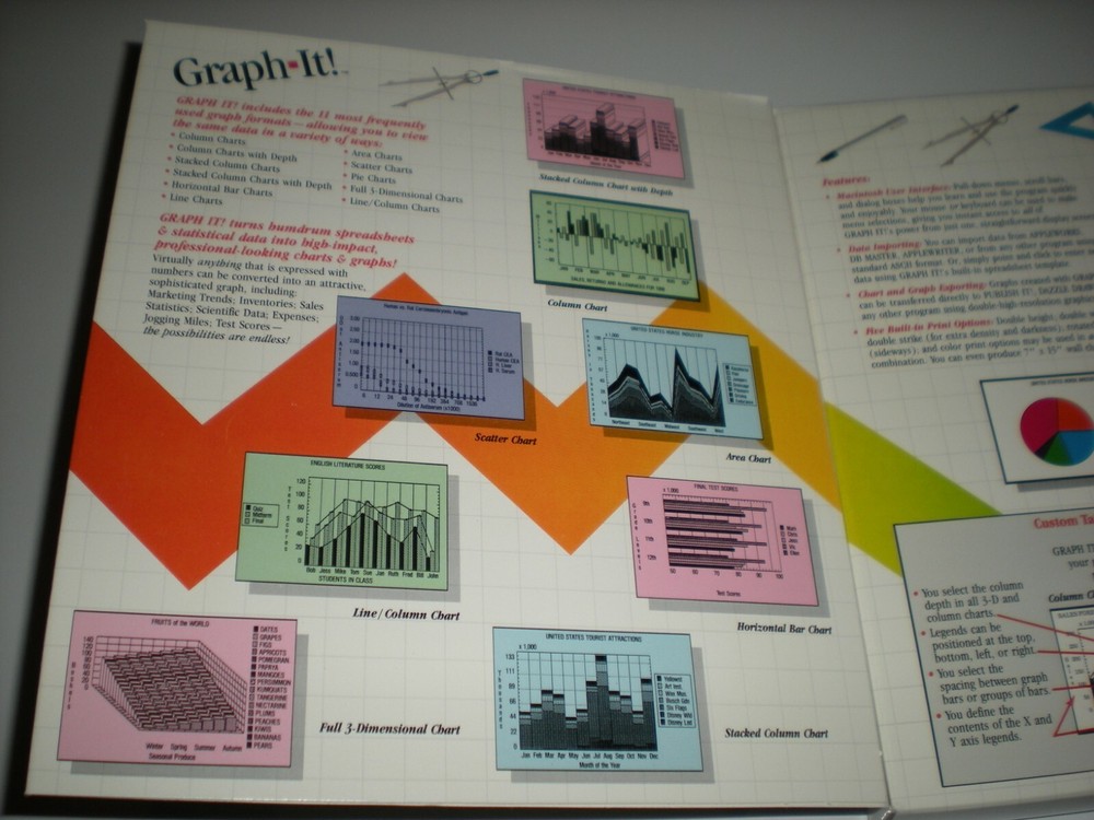 Timeworks Graph-It! data graphing software for Apple IIc, 2GS, 2e. New.