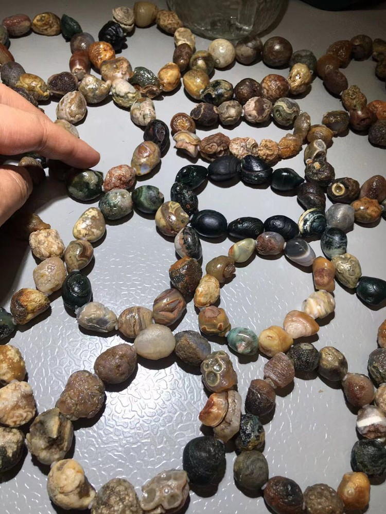 Natural Mongolia Gobi Agate Eyes Agate Stone Bead Bracelet Collection