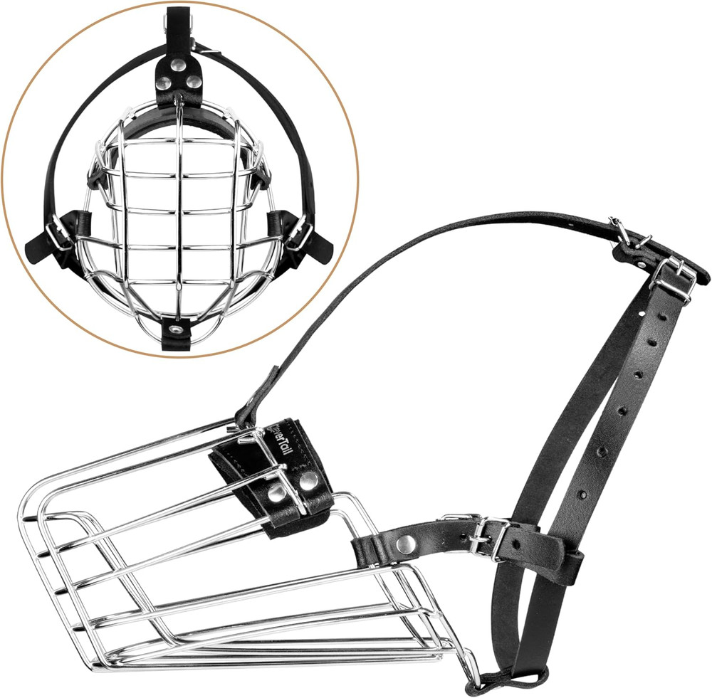 German Shepherd Muzzle for Large Sized Dog – Metal Dog Muzzle for German Shepher