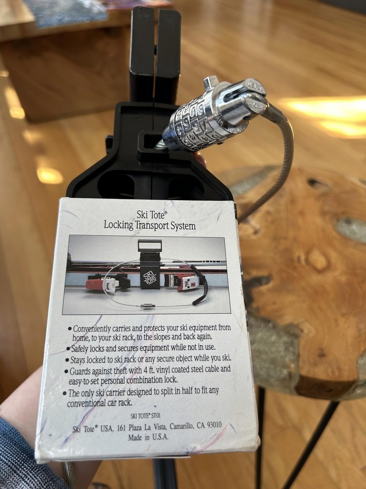 Ski Tote Locking Transport System with Combination Lock