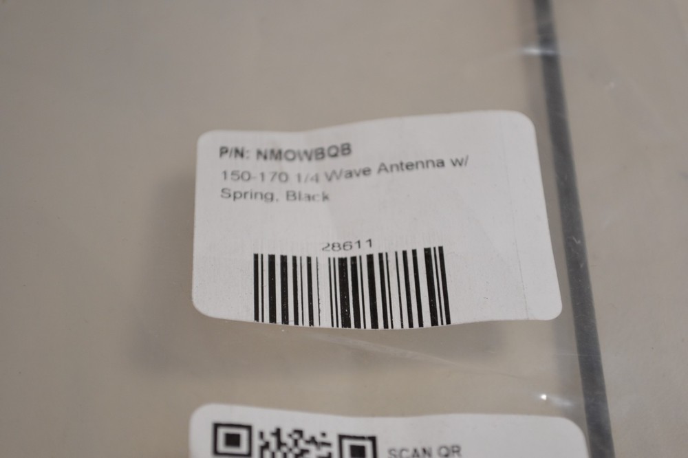 NMOWBQB 150-1701/4 Wave Antenna w/Spring, Black