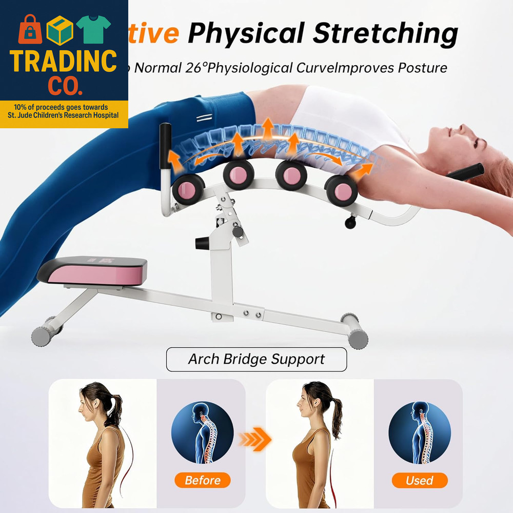 Inversion Table for Back Pain Relief - 350Lbs Capacity, Improve Posture and Spin