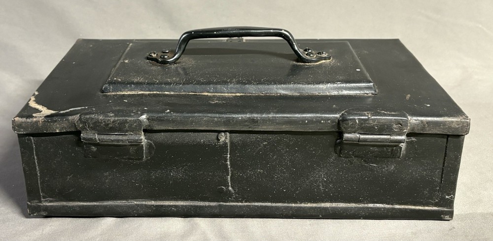 Unique Vintage Heavy Metal Tool Box Chest / Strong Box