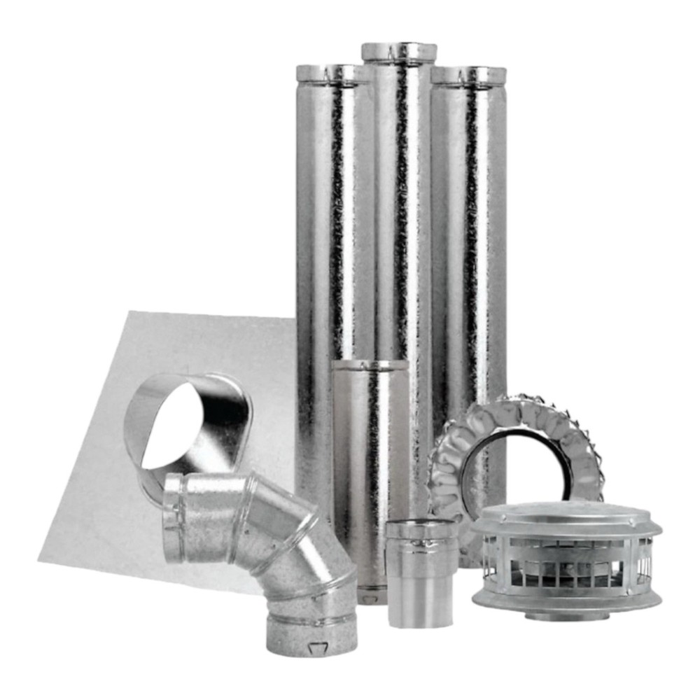 DuraVent 4BVKNT 4" Vertical Vent Unit Heater Kit Galvanized NEW Read