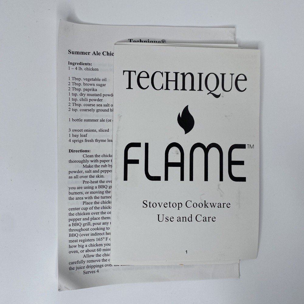 Technique Flame 12" Stoneware Casserole Roasting Insert Black (Insert Only)