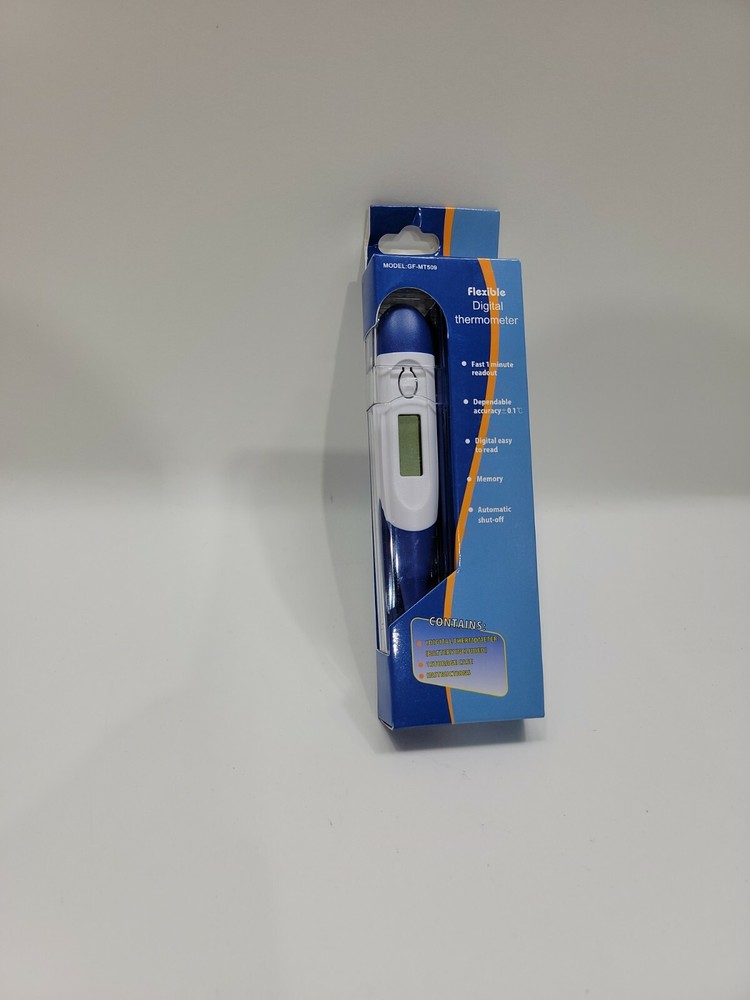 Fast Digital Thermometer Flexible with Storage Case. New