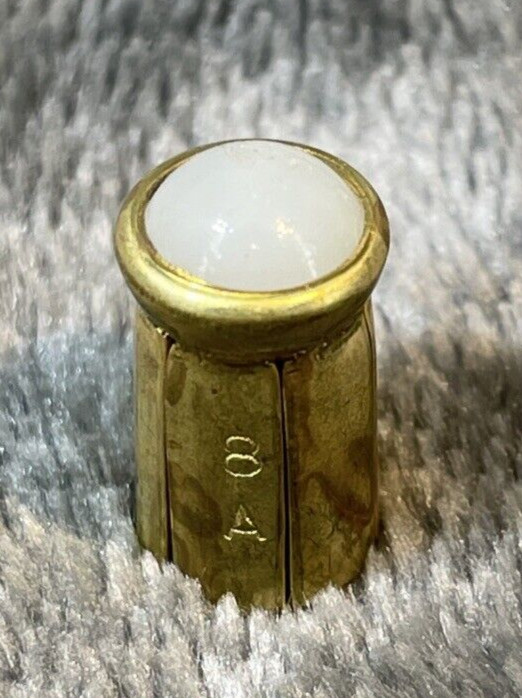 Vintage WHITE 8A Switchboard Lamp Cap NOS