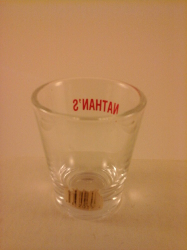 Vtg SHOT GLASS - NATHAN'S - PERSONALIZED