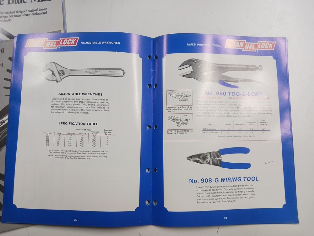 Vintage Tool Catalogs, Information Sheets, used