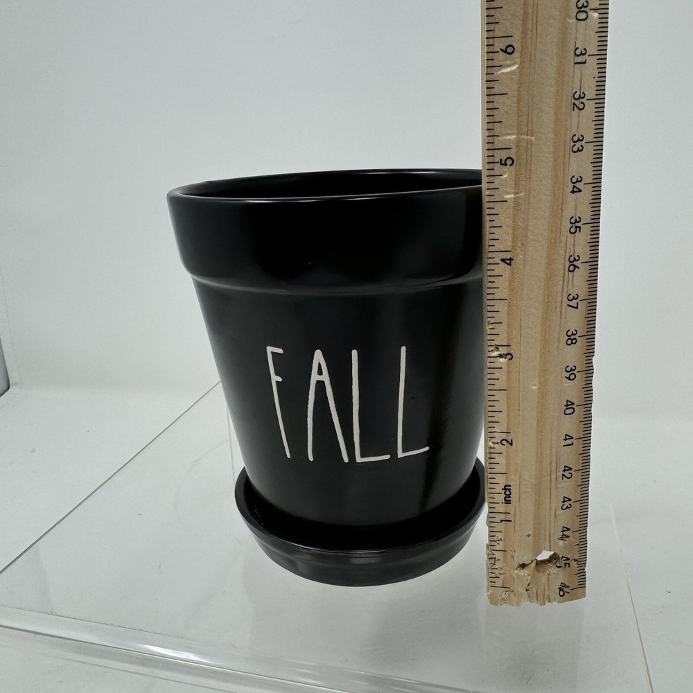 Rae Dunn Black FALL Small Planter 5” Tall