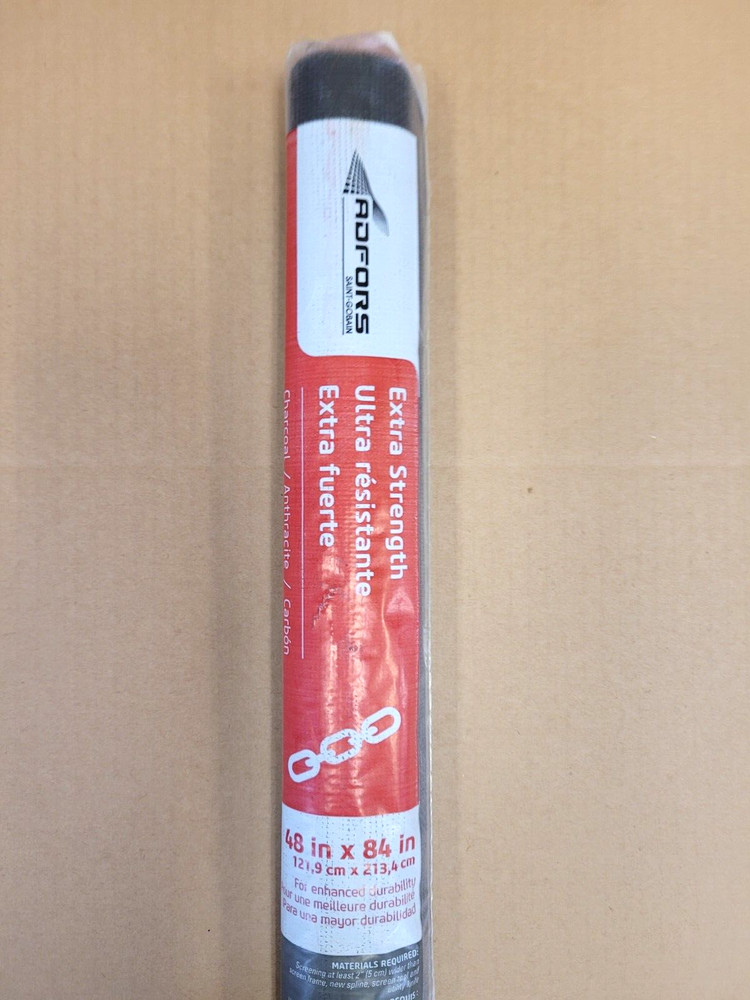 48" x 84" ADFORS Premium Extra Strength Screen, Charcoal