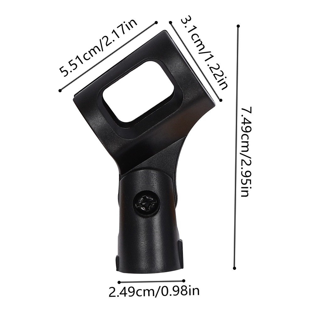 4 Pcs Adjustable Microphone Clip Holders for Wired/Wireless Mics