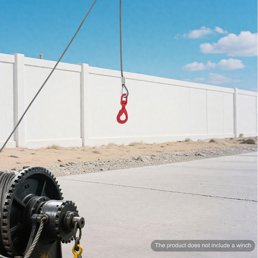 Steel Winch Cable 100ft with Self-locking Hook and High Load Capacity