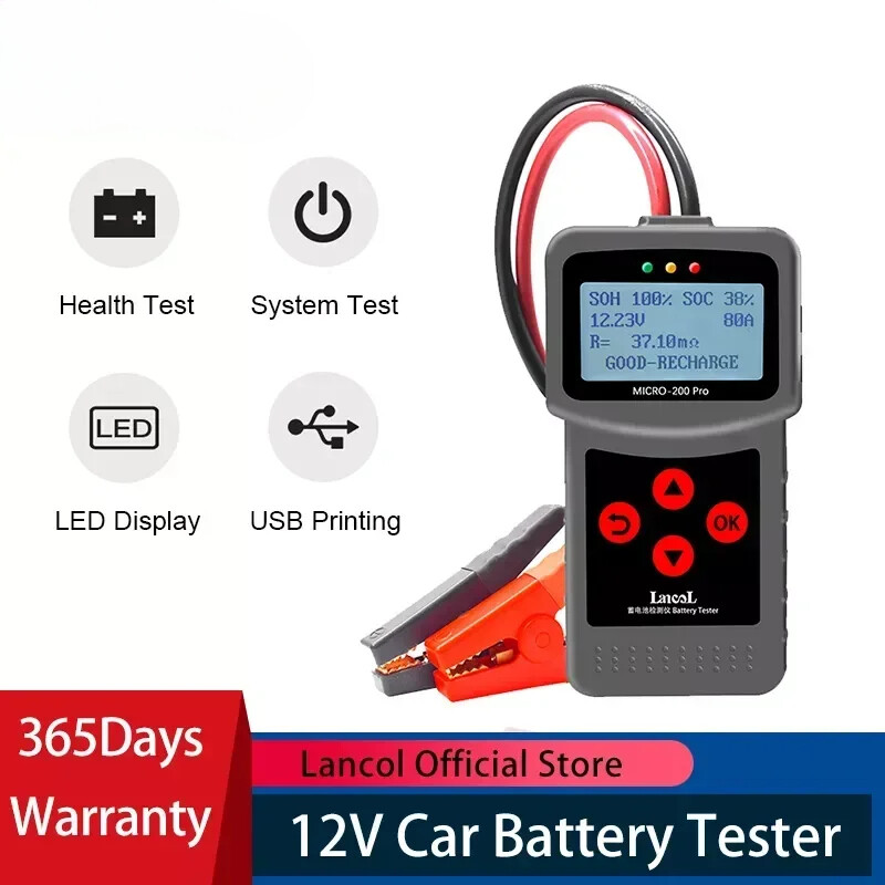 Battery Capacity Tester Car Battery Tester for Garage Workshop Auto Tools