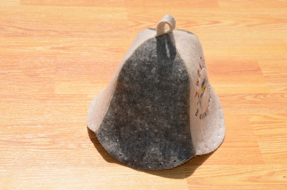 Sauna hat wool Ukrainian bath cap Felt bath accessories, כובעי צמר לסאונה sauna