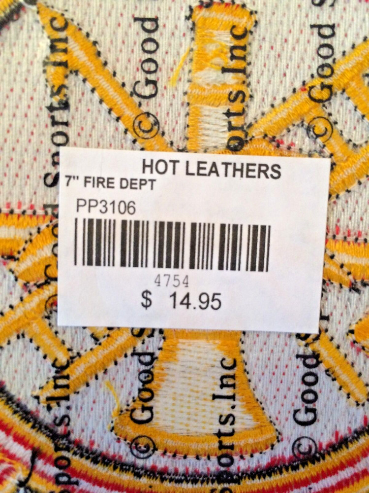 New Fire Dept Patch PP3106 7" x 7"