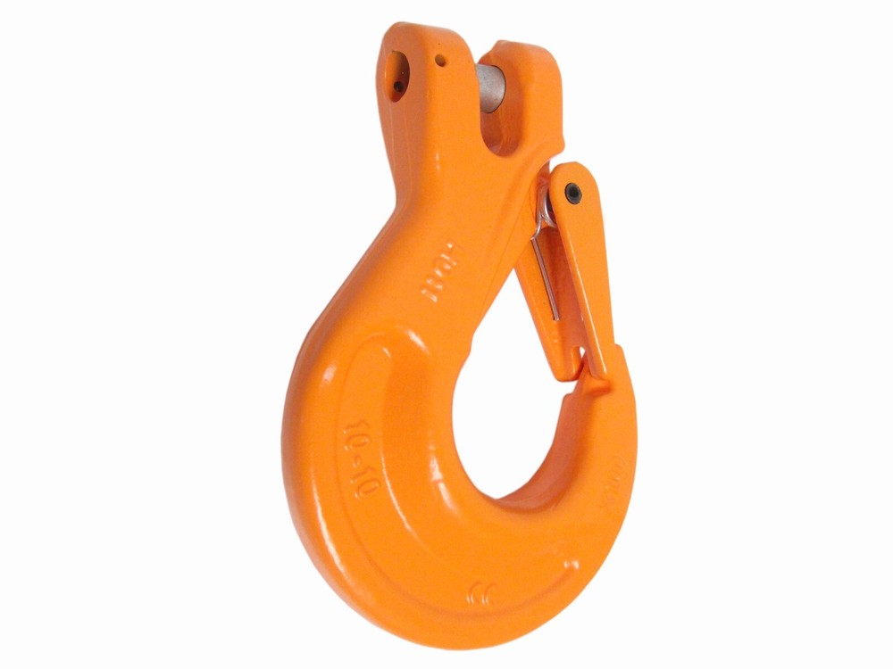 Chain Sling Hook with Latch 1/2" Size Grade 100 Alloy Overhead Lifting Clevis