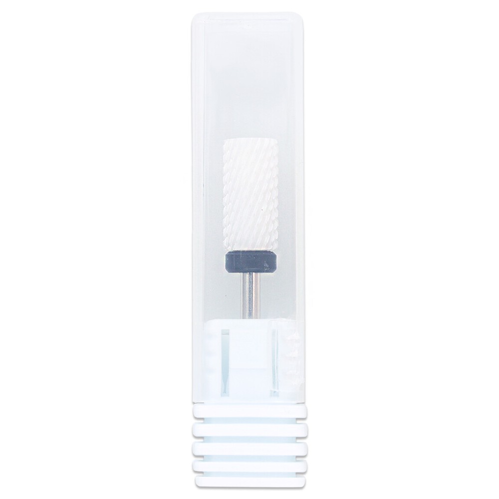 Professional Quality Ceramic White Large Barrel Bit Nail Drill Extra Coarse Grit