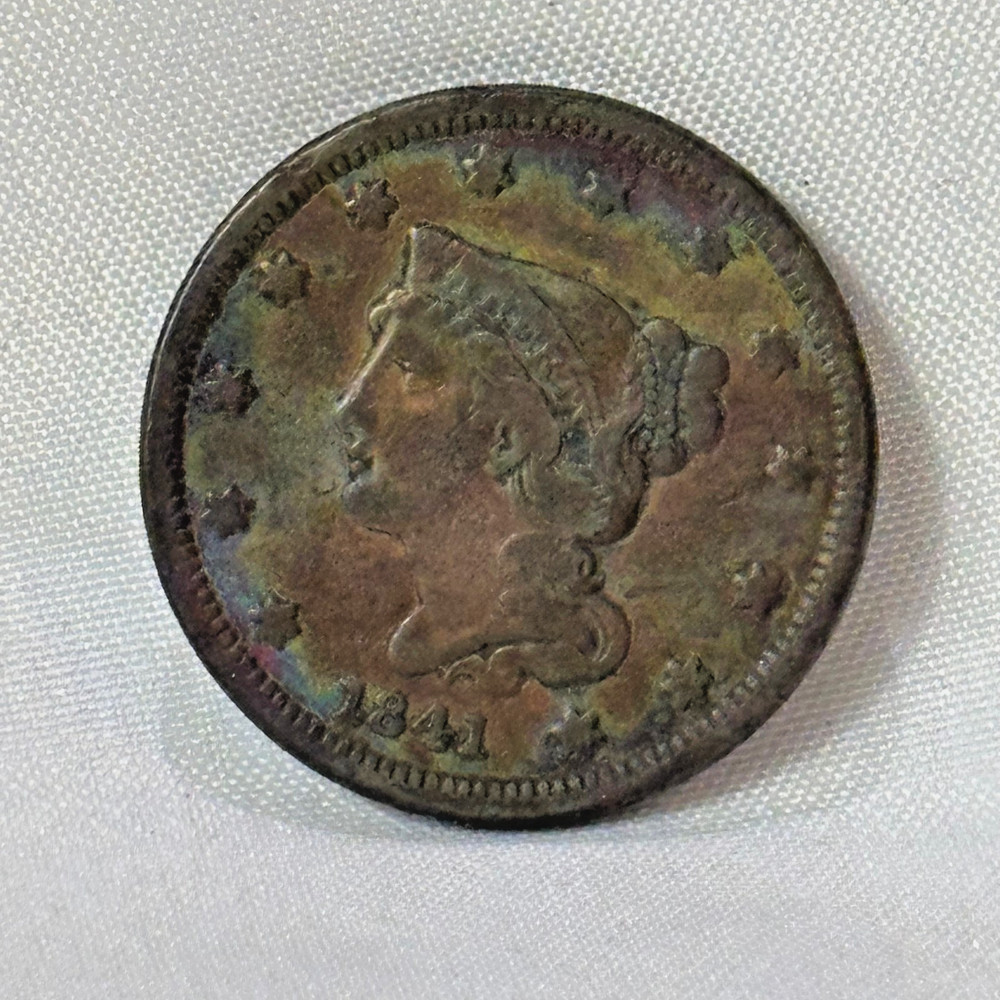 1841 Large Cent Braided Hair