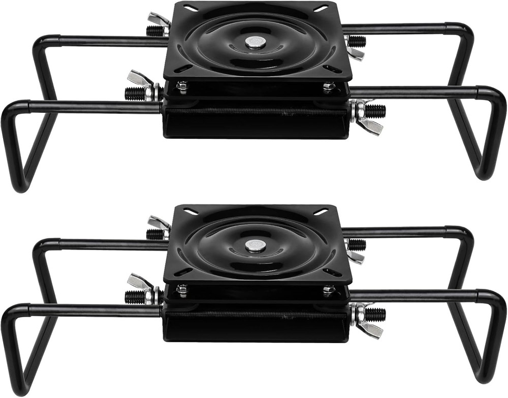 Clamp-on boat seat swivel base mount.