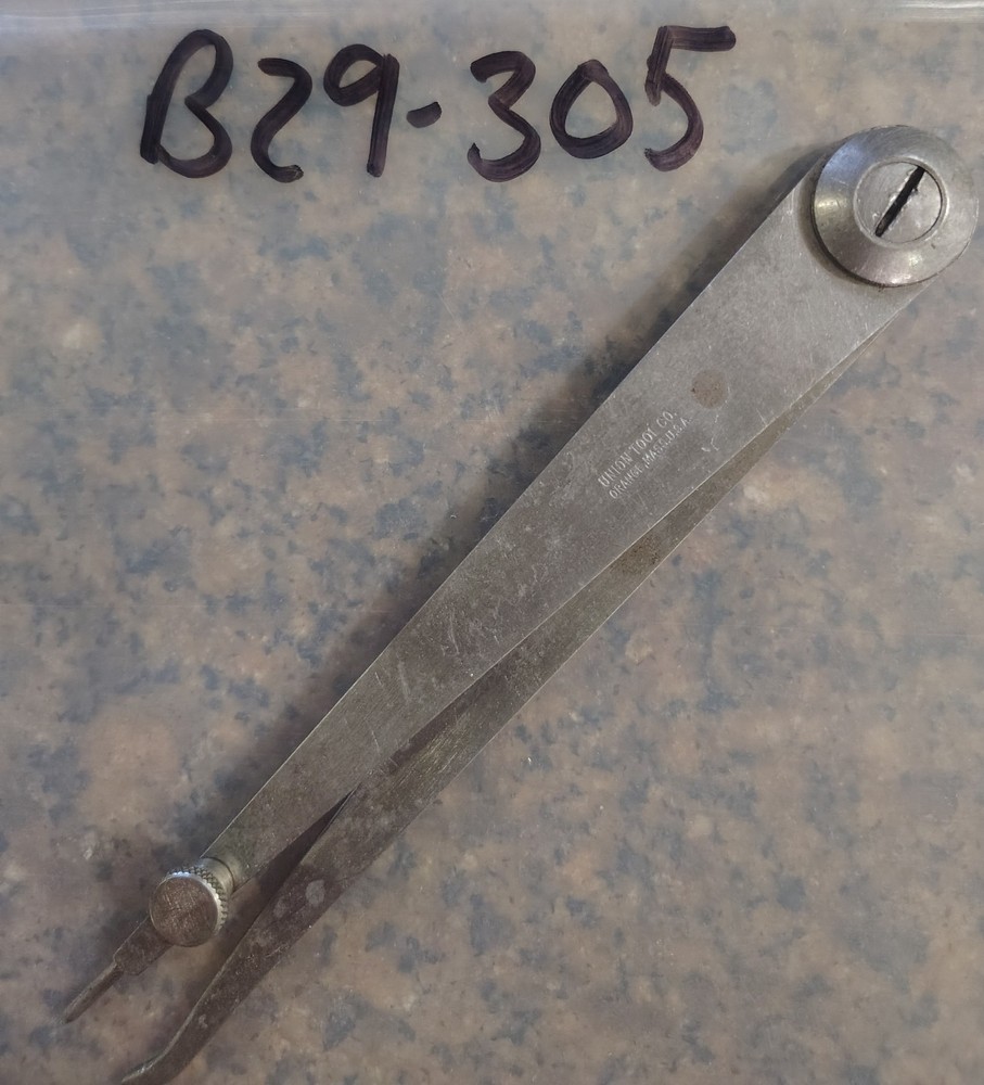 🗽 VINTAGE UNION TOOL HERMAPHRODITE 8" DIVIDER CALIPER