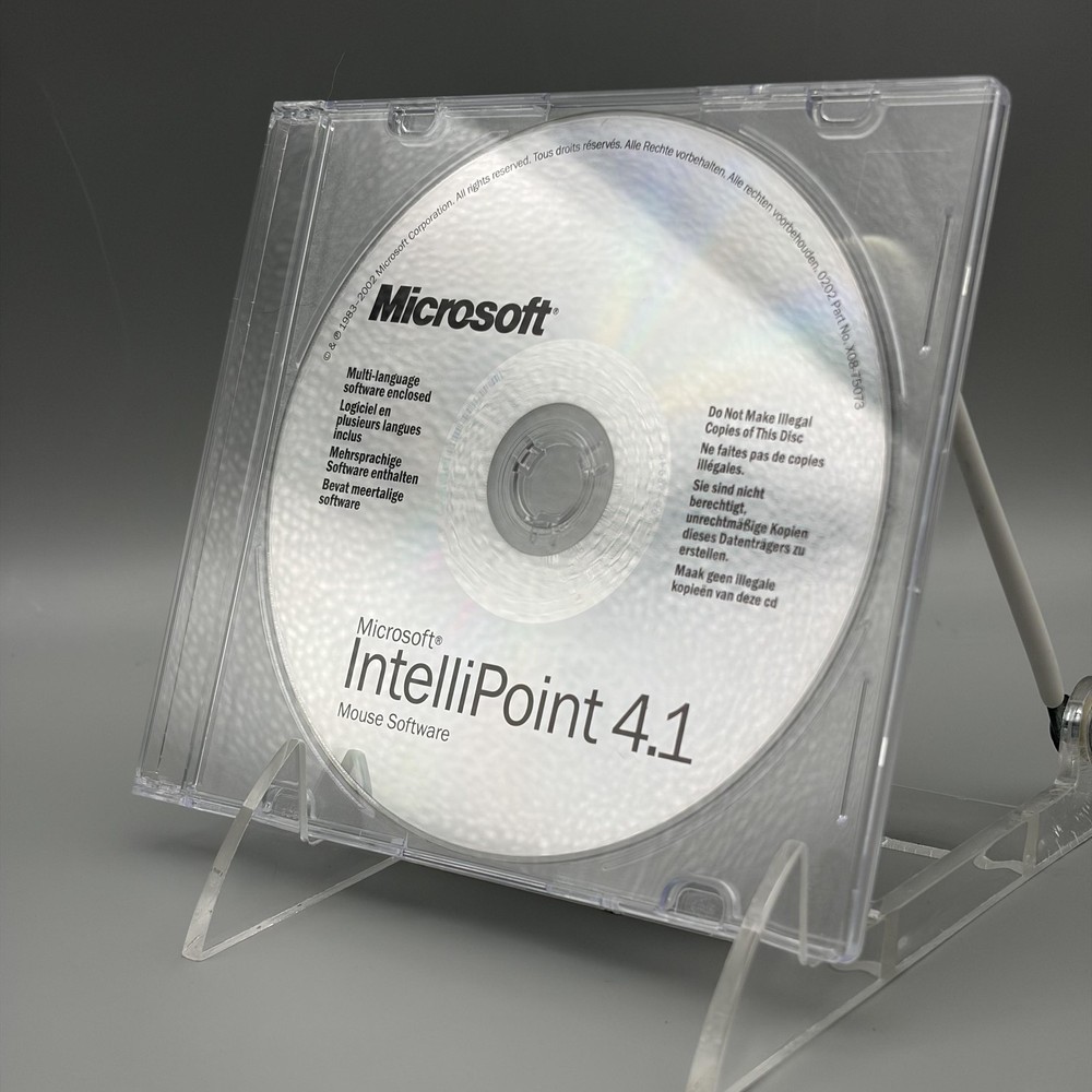 Vintage 2002 Microsoft IntelliPoint 4.1 Mouse Software Driver CD-ROM Multi-Lang