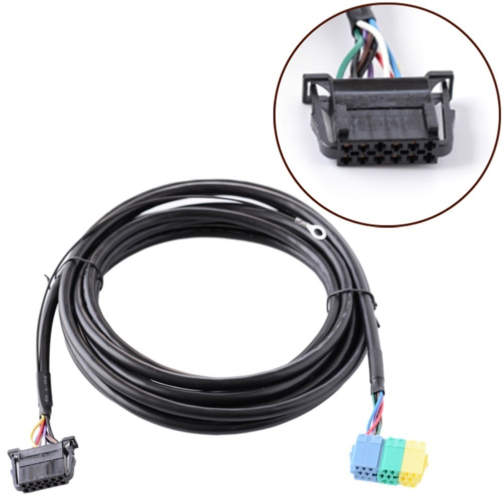 For Passat CD Radio Extension Adapter Cable 500CM Length Quick Installation
