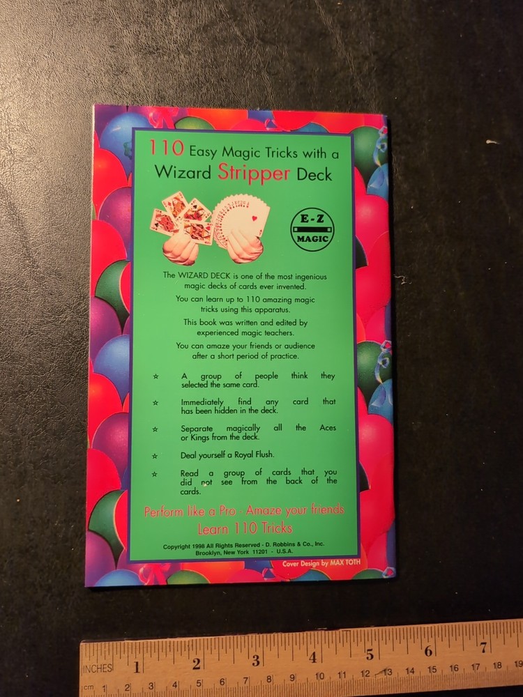 110 Unbelievable Magic Tricks With A Wizard Stripper Deck Booklet