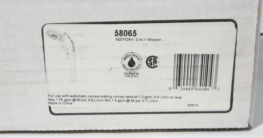 DELTA 58065 In2ition 4-Setting Two-in-One Shower in Chrome
