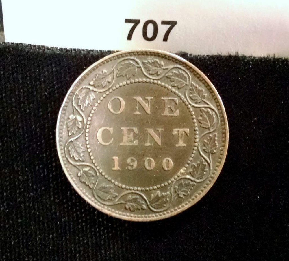 1900 C4 CANADA LARGE ONE CENT COIN #707