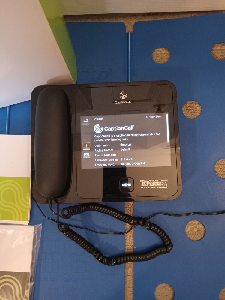 Caption Call 57Tx Closed-Caption Touch Screen Phone for Hearing Impaired