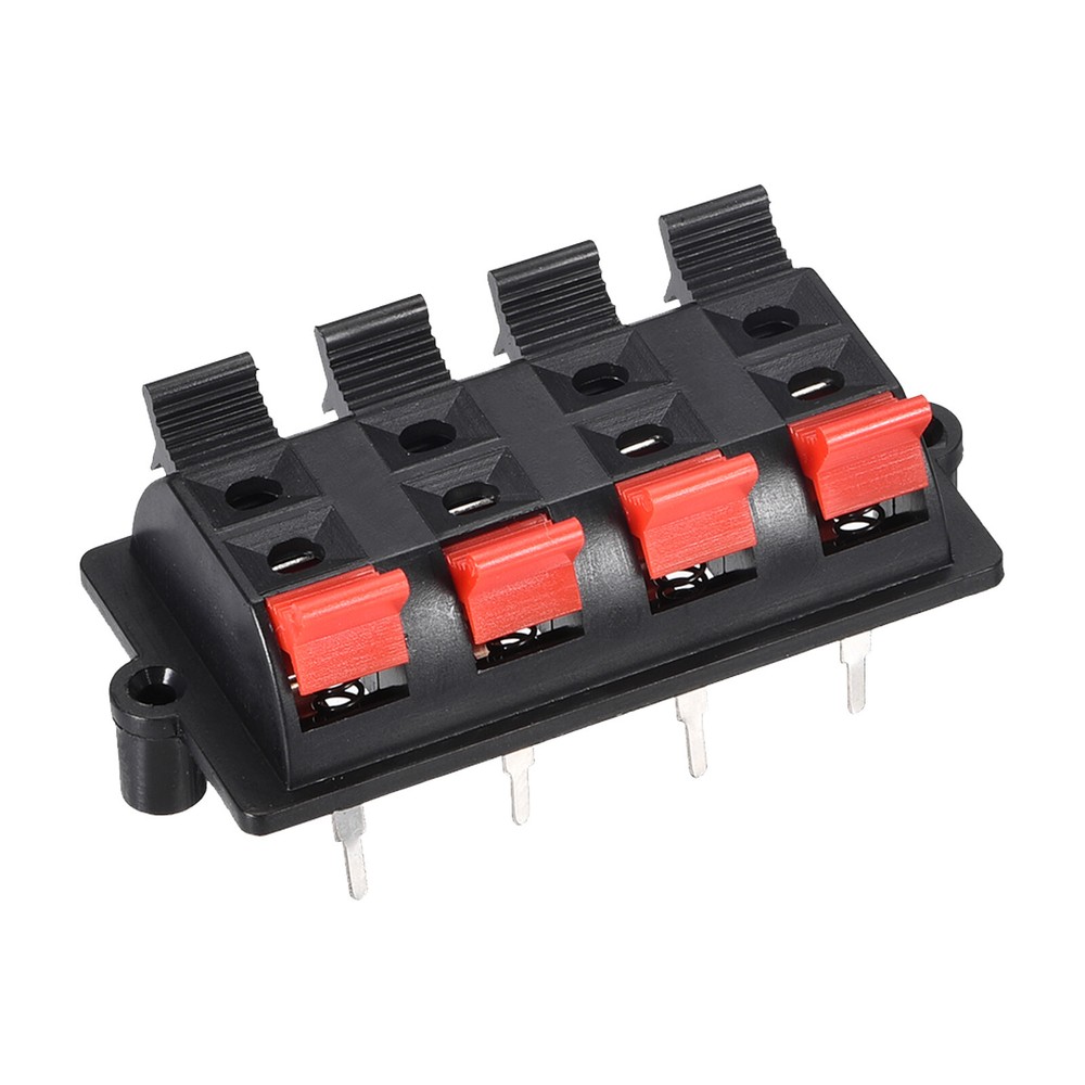 Spring Push Release Socket 2 Row 8 Position Speaker Terminal Connector 57.5mm