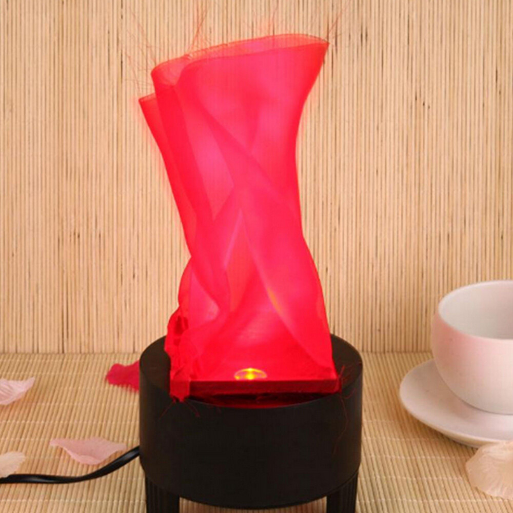 3D Fake Fire Flame Effect Night Light LED Artificial Flickering Fire Lamp US