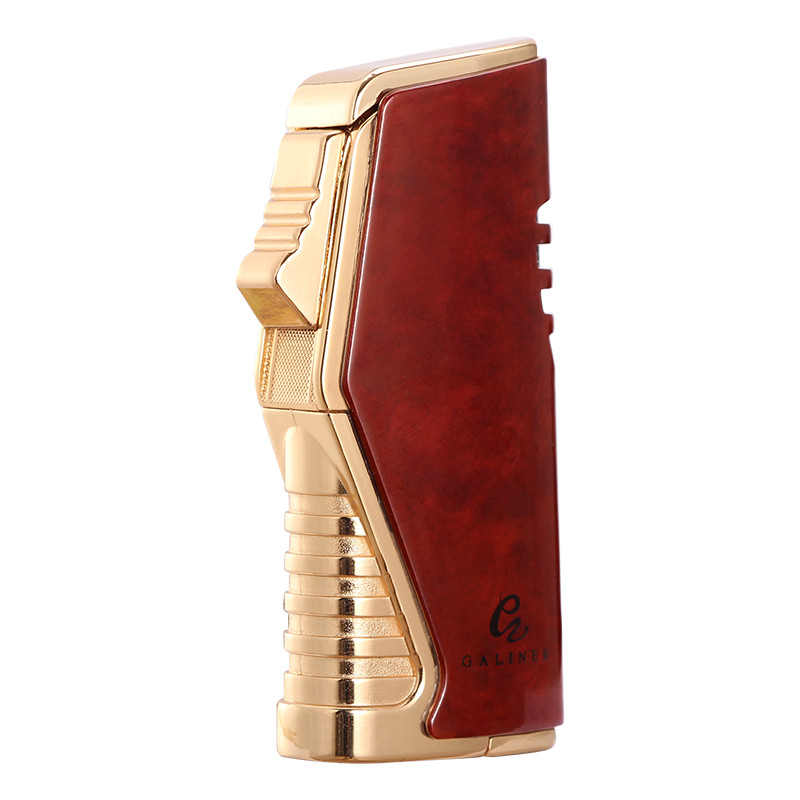 Galiner 3 Jet Torch Flame Cigar Lighter With Punch Adjustable Windproof Gift Box