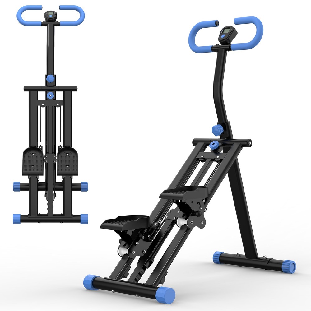 Vertical Climber Stair Stepper Full Body Workout Machine Adjustable Handlebar