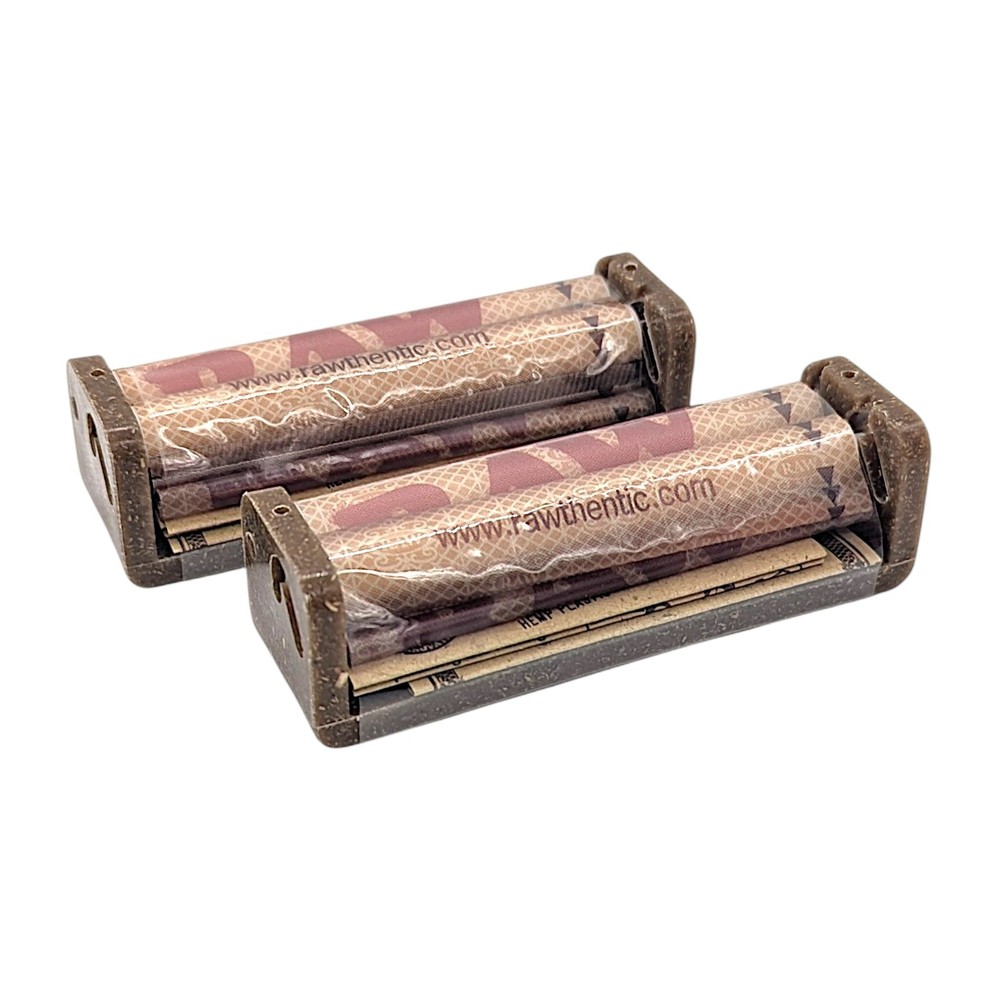 Raw Hemp Plastic Cigarette Rolling Machine, 79mm - 2 Pack