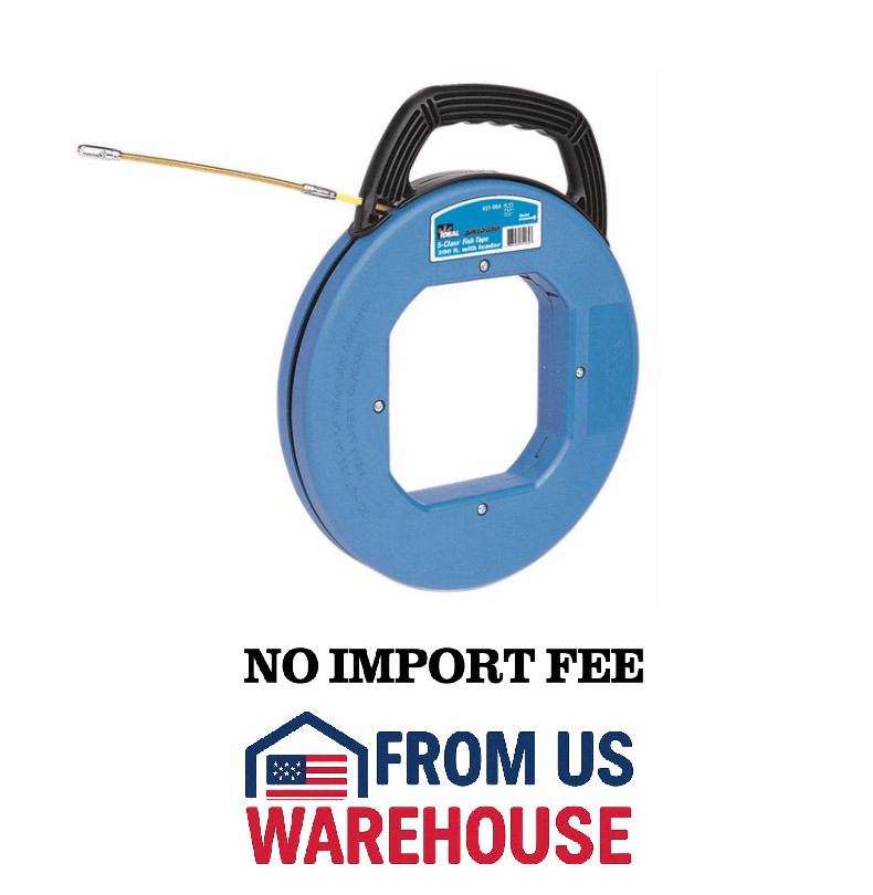 Pacer 125FT Fish Tape Formed Hook Steel Wire Puller Conduit Tool