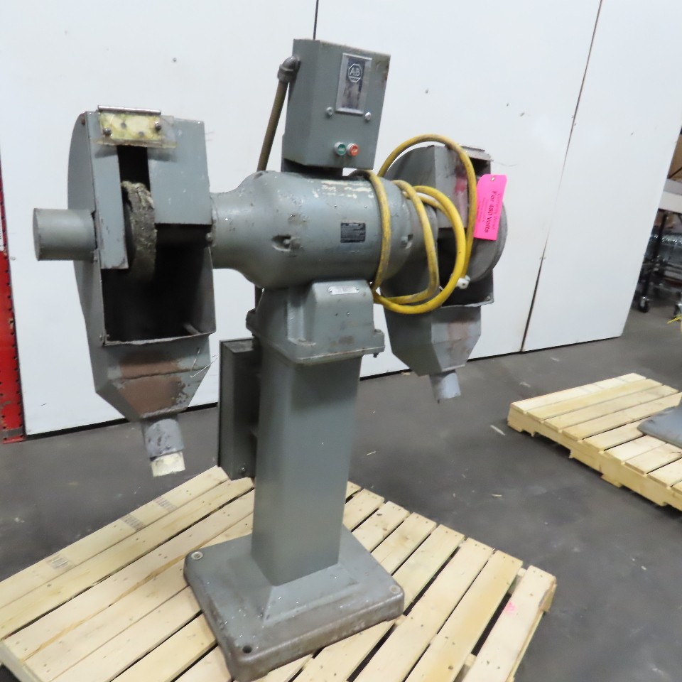 12" Pedestal Buffer Polishing Grinder 480V 3Ph 2 Sided