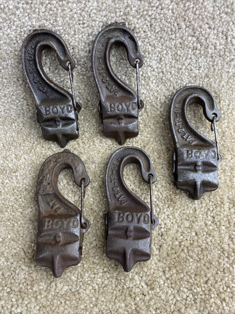 Vintage Cast Industrial/Farm Track Hooks